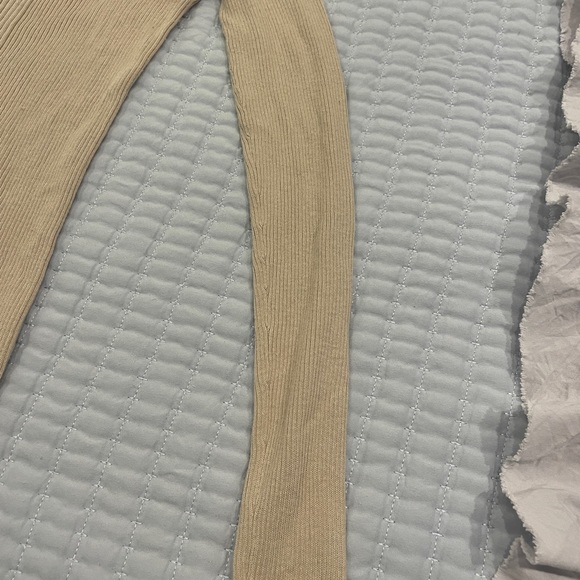 Pre-owned Theory Cotton/Silk Tan Long Sleeve Sweater Size Petite - Picture 4 of 6